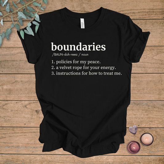 Boundaries Definition | Funny Sarcastic Unisex Tee