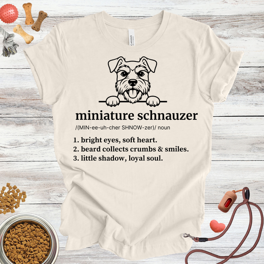 Miniature Schnauzer Definition | Funny Dog Lover Tee