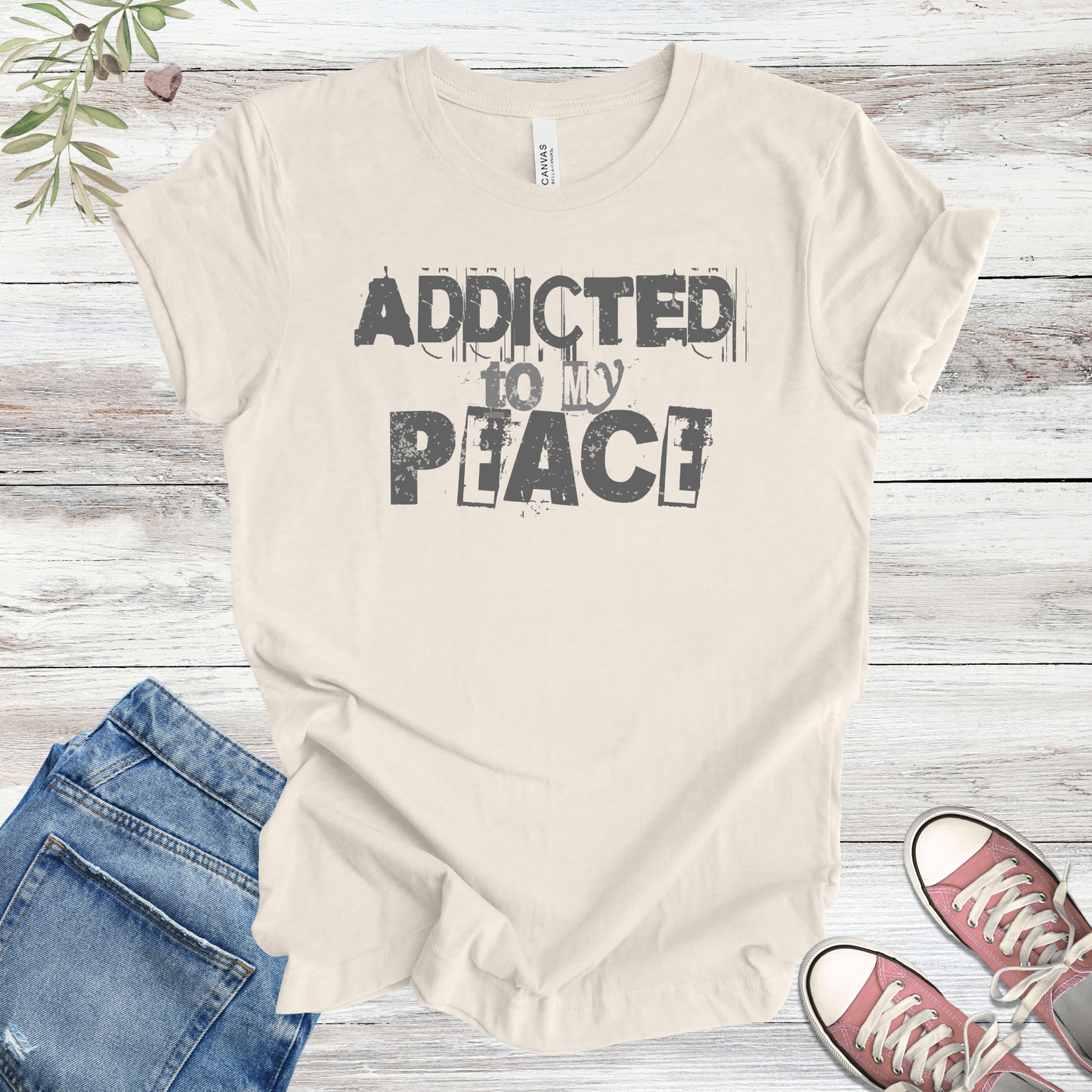 Addicted to My Peace Graphic Tee | Vintage Grunge Unisex Tee