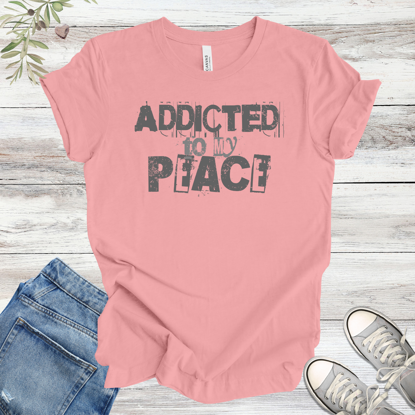 Addicted to My Peace Graphic Tee | Vintage Grunge Unisex Tee