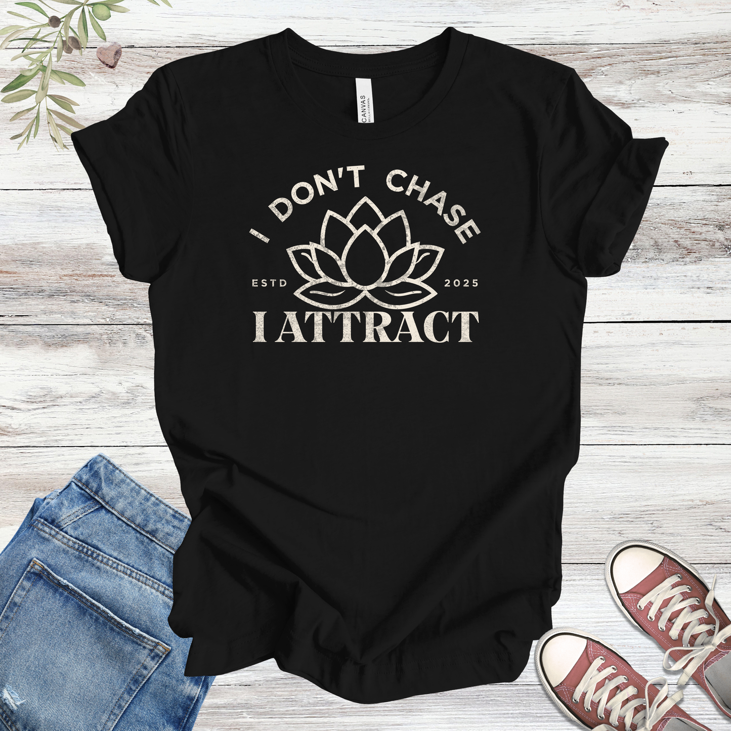 I Don't Chase, I Attract (Lotus) | Manifestation Unisex Tee