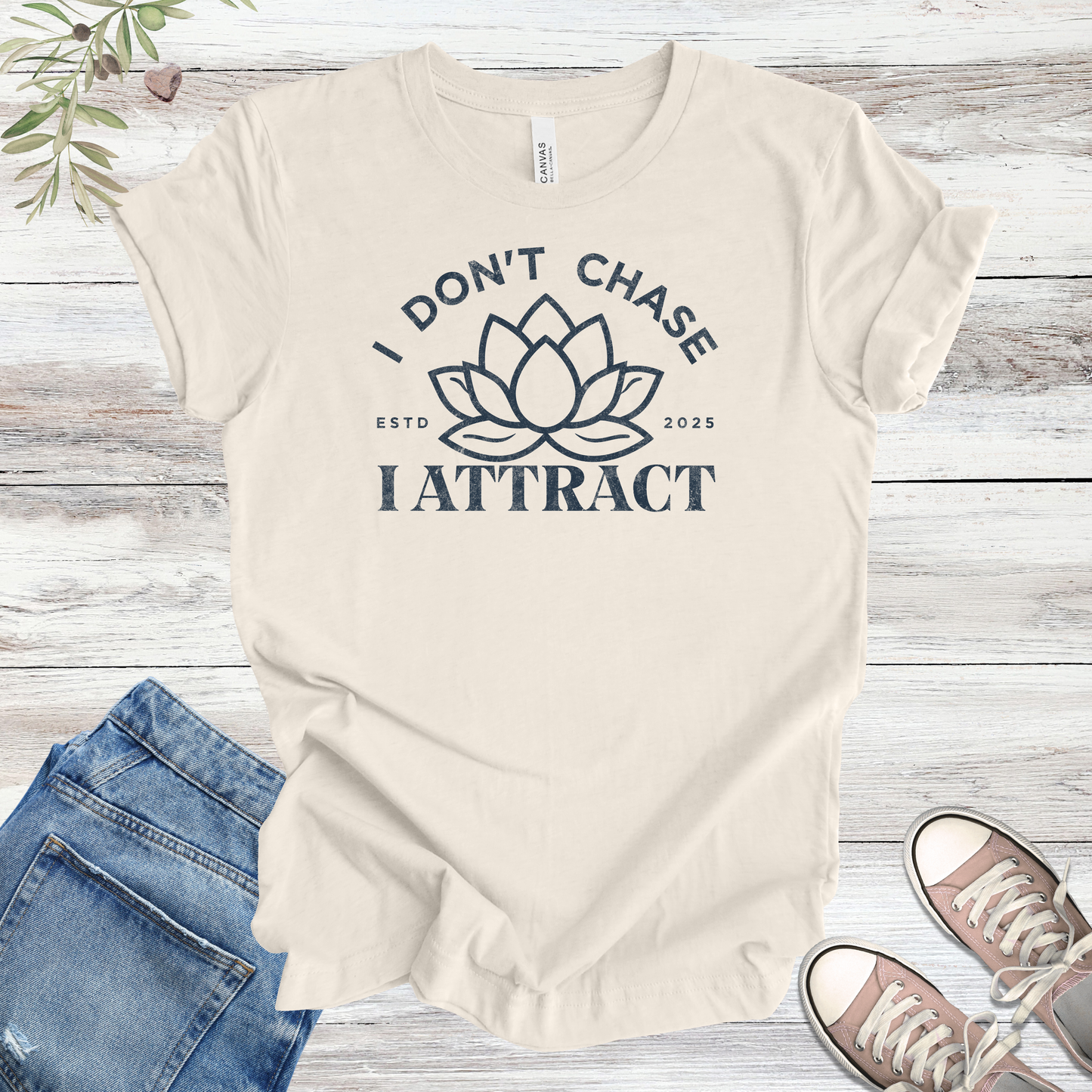 I Don't Chase, I Attract (Lotus) | Manifestation Unisex Tee